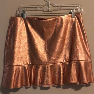 Zara TRF mini rose gold skirt
